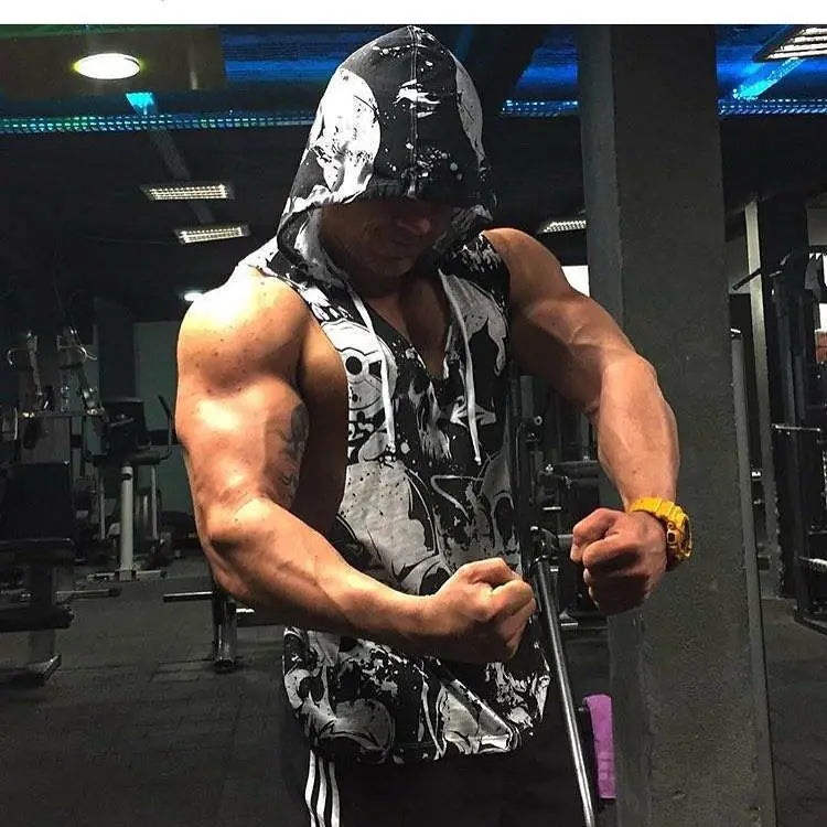 Men's Summer Quick-Dry Hooded Workout Tank Top